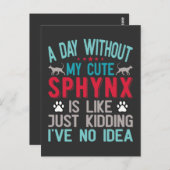 Canadese haarloze Sphynx Cat Owner Funny Gezegde Briefkaart (Voorkant / Achterkant)