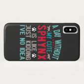 Canadese haarloze Sphynx Cat Owner Funny Gezegde Case-Mate iPhone Case (Achterkant (horizontaal))