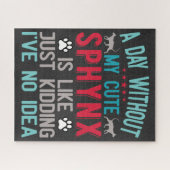 Canadese haarloze Sphynx Cat Owner Funny Gezegde Legpuzzel (Horizontaal)