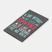 Canadese haarloze Sphynx Cat Owner Funny Gezegde Post-it® Notes (Schuin)