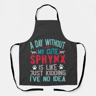 Canadese haarloze Sphynx Cat Owner Funny Gezegde Schort