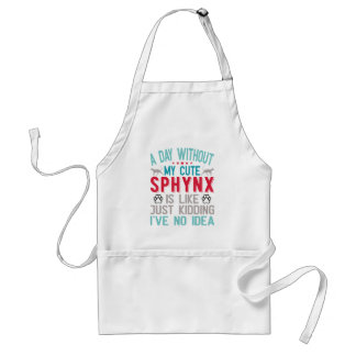 Canadese haarloze Sphynx Cat Owner Funny Gezegde Standaard Schort