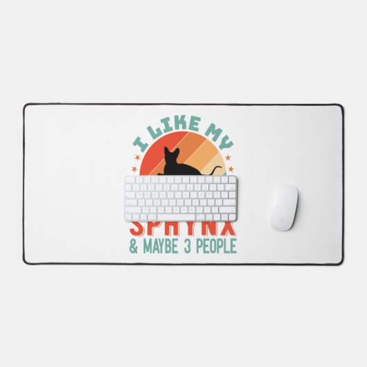 Canadese haarloze Sphynx Kat Eigenaar Humor Bureaumat (Keyboard & Muis)