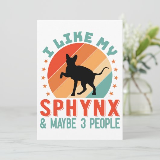 Canadese haarloze Sphynx Kat Eigenaar Humor Feestdagenkaart (Staand voorkant)