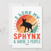 Canadese haarloze Sphynx Kat Eigenaar Humor Feestdagenkaart (Achterkant)