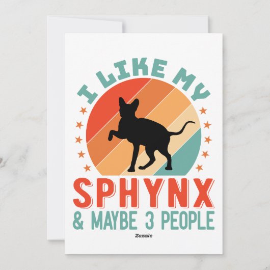 Canadese haarloze Sphynx Kat Eigenaar Humor Feestdagenkaart (Achterkant)