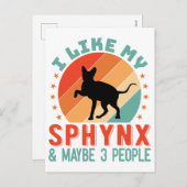 Canadese haarloze Sphynx Kat Eigenaar Humor Feestdagenkaart (Voorkant / Achterkant)