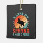 Canadese haarloze Sphynx Kat Eigenaar Humor Keramisch Ornament (Links)