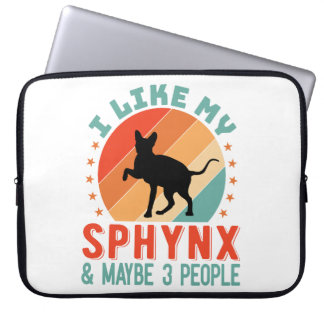 Canadese haarloze Sphynx Kat Eigenaar Humor Laptop Sleeve
