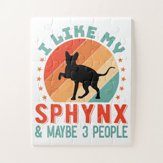 Canadese haarloze Sphynx Kat Eigenaar Humor Legpuzzel (Verticaal)