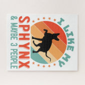 Canadese haarloze Sphynx Kat Eigenaar Humor Legpuzzel (Horizontaal)