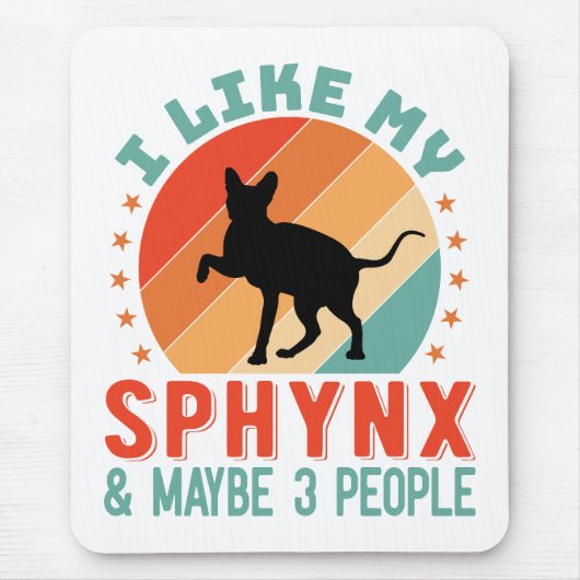 Canadese haarloze Sphynx Kat Eigenaar Humor Muismat (Voorkant)