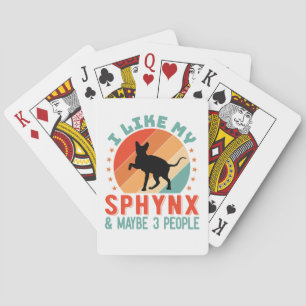 Canadese haarloze Sphynx Kat Eigenaar Humor Pokerkaarten