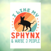 Canadese haarloze Sphynx Kat Eigenaar Humor Raamsticker (Vel 3)