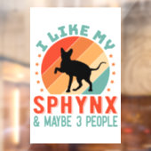 Canadese haarloze Sphynx Kat Eigenaar Humor Raamsticker (Vel 2)