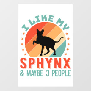 Canadese haarloze Sphynx Kat Eigenaar Humor Raamsticker