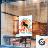 Canadese haarloze Sphynx Kat Eigenaar Humor Raamsticker (Cafe Raam)