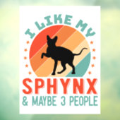 Canadese haarloze Sphynx Kat Eigenaar Humor Raamsticker (Vel 3)