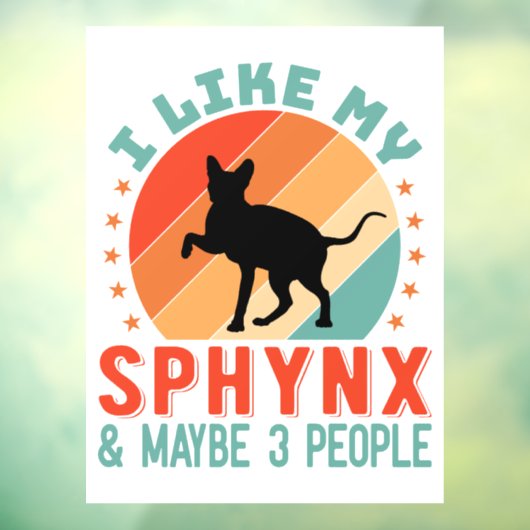 Canadese haarloze Sphynx Kat Eigenaar Humor Raamsticker (Vel 3)
