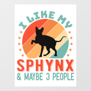 Canadese haarloze Sphynx Kat Eigenaar Humor Raamsticker