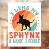 Canadese haarloze Sphynx Kat Eigenaar Humor Raamsticker (Vel 2)