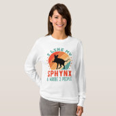 Canadese haarloze Sphynx Kat Eigenaar Humor T-shirt (Voorkant volledig)