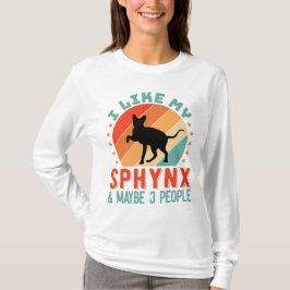 Canadese haarloze Sphynx Kat Eigenaar Humor T-shirt