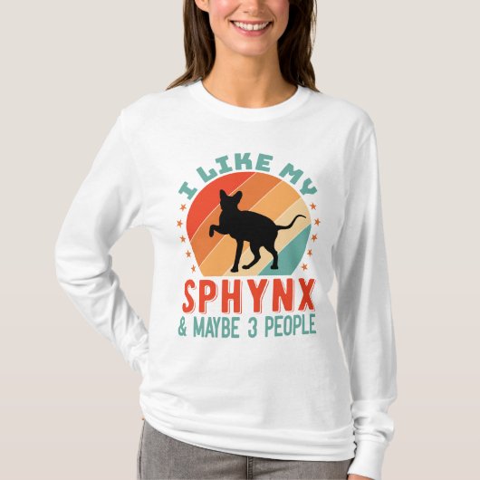 Canadese haarloze Sphynx Kat Eigenaar Humor T-shirt (Voorkant)