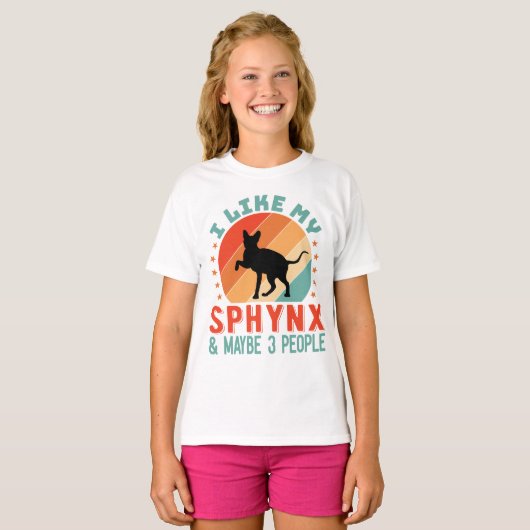 Canadese haarloze Sphynx Kat Eigenaar Humor T-shirt (Voorkant volledig)