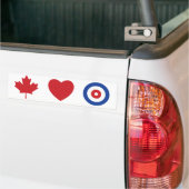 Canadese hartkrullende bumpersticker (Op Truck)