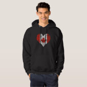 Canadese hartvlag Maple Leaf Hoodie (Voorkant volledig)