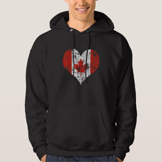 Canadese hartvlag Maple Leaf Hoodie (Voorkant)