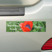 Canadese herdenkingsdag november+11e papaver bumpersticker (Op auto)