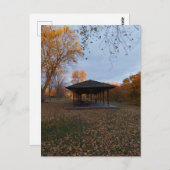 Canadese herfst en een pagode briefkaart (Voorkant / Achterkant)