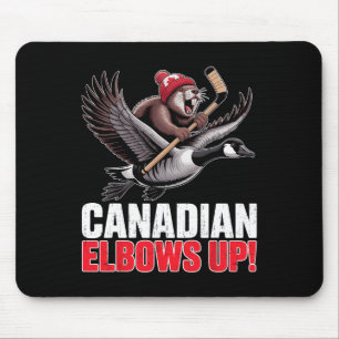 Canadese Hockey Ellebogen Omhoog Retro Grappig Can Muismat
