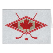 Canadese Hockey Flag Logo Kaart (Voorkant Horizontaal)