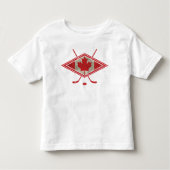 Canadese Hockey Flag Logo Kinder Shirts (Voorkant)