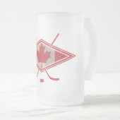 Canadese Hockey Flag Logo Matglas Bierpul (Voorkant rechts)