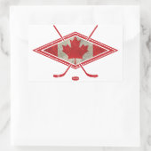 Canadese Hockey Flag Logo Rechthoekige Sticker (Tas)