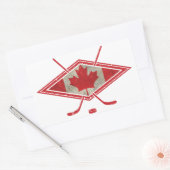 Canadese Hockey Flag Logo Rechthoekige Sticker (Envelop)