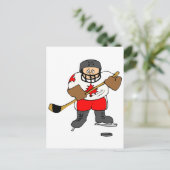 Canadese Hockey Player Briefkaart (Staand voorkant)