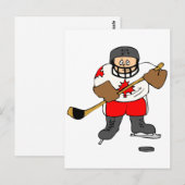 Canadese Hockey Player Briefkaart (Voorkant / Achterkant)