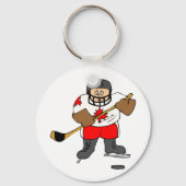 Canadese Hockey Player Sleutelhanger (Voorkant)