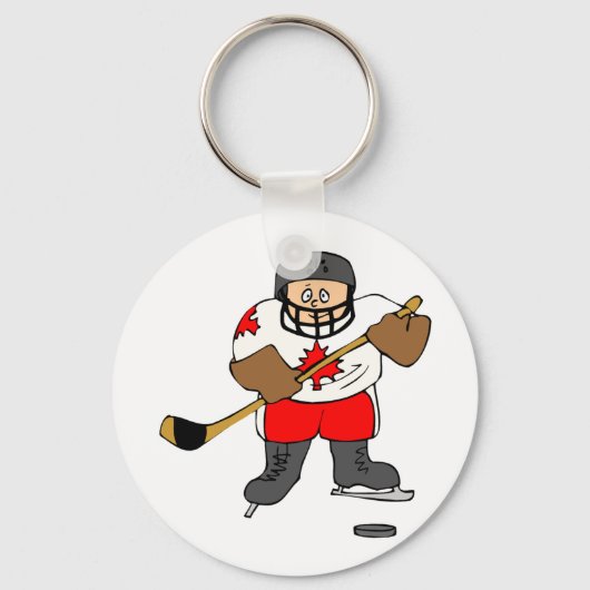 Canadese Hockey Player Sleutelhanger (Voorkant)