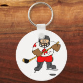 Canadese Hockey Player Sleutelhanger (Voorkant)