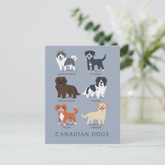 Canadese honden briefkaart (Staand voorkant)