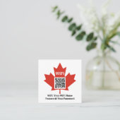 Canadese Hotel Wifi Plus QR Code Plus Adres op een Contactkaartje (Staand voorkant)