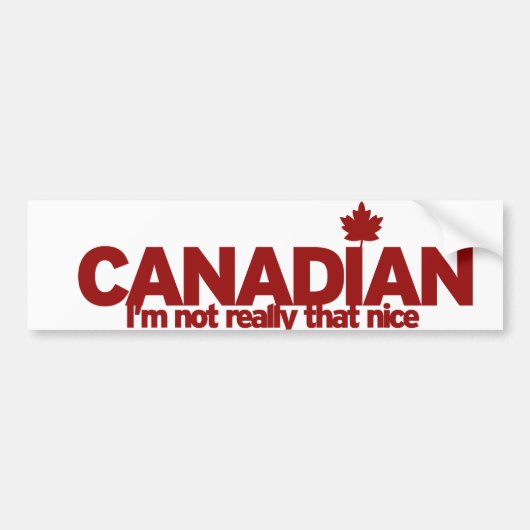 Canadese Humor Bumpersticker (Voorkant)