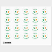 Canadese Ierse roots Ronde Sticker (Vel)