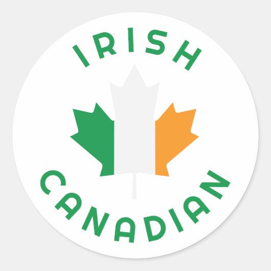 Canadese Ierse roots Ronde Sticker (Voorkant)
